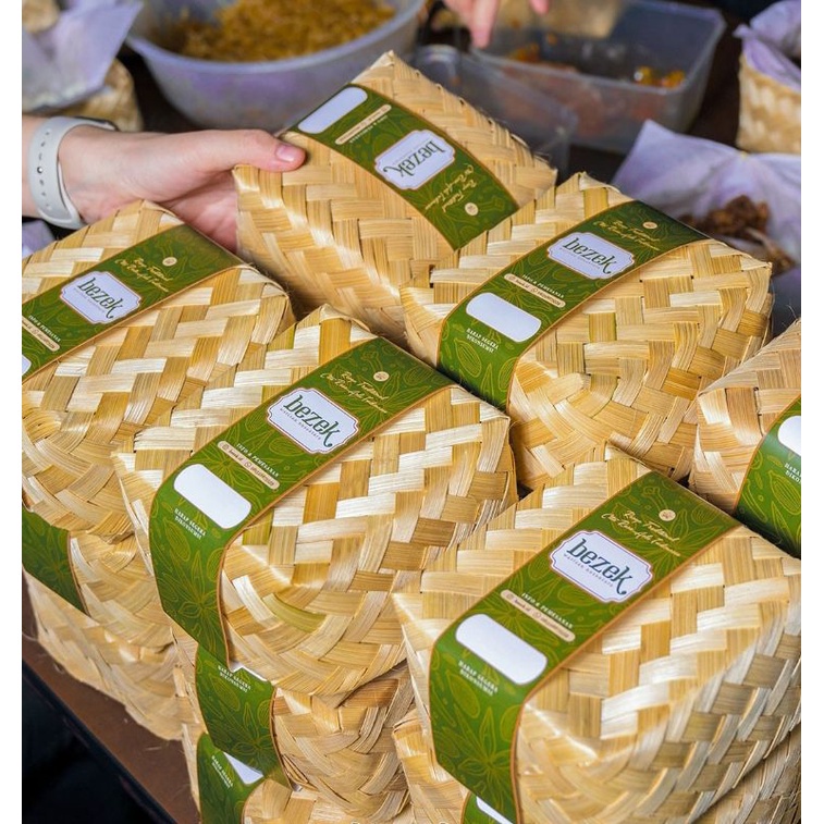 [ Besekraf ] Besek Bambu 16x16 Sepasang | Besek Natural | Besek Nasi | besek bambu hampers lebaran