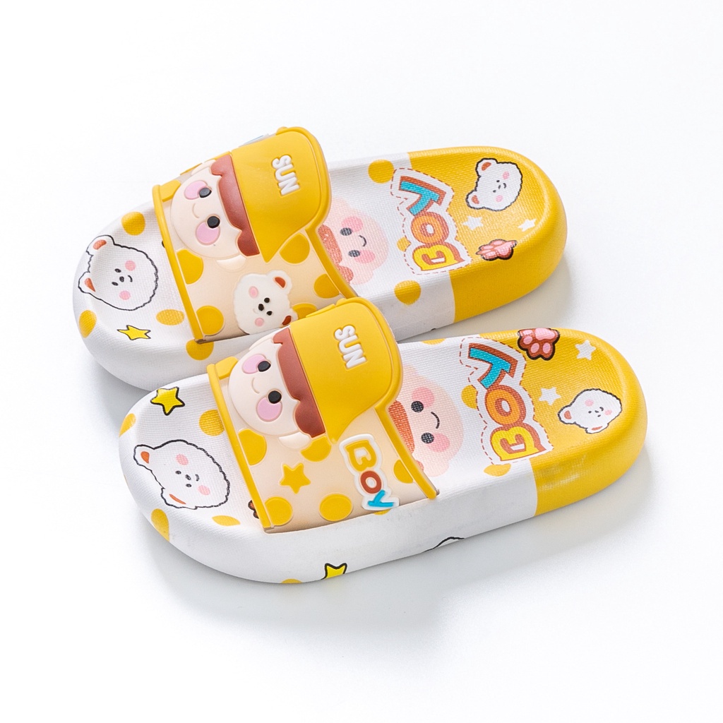 Sendal Anak Laki-Laki Perempuan Unisex BOY Lucu Nyaman Bagus Sendal Karet Anti Slip Comfort Lembut B10