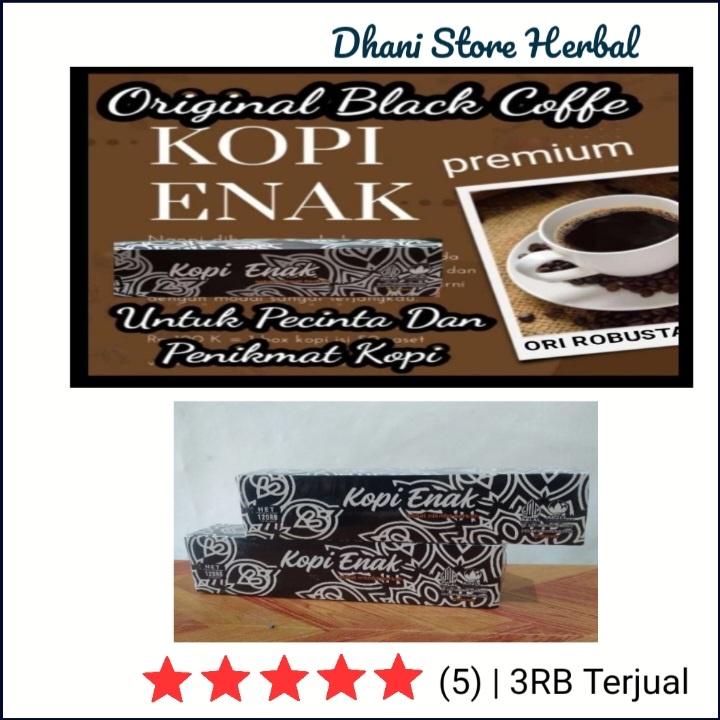 

Kopi Enak Kopi Hitam Robusta Murni 6 gr/sachet