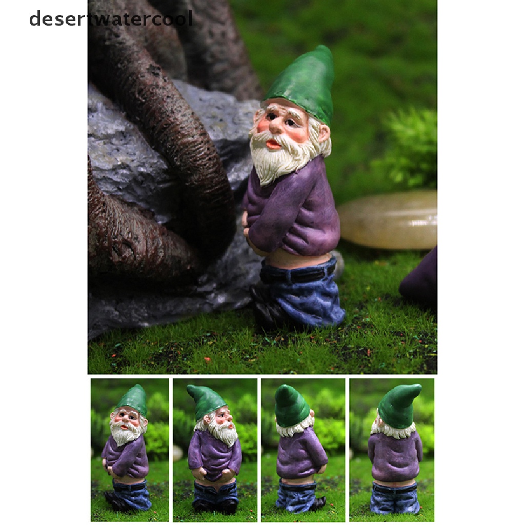 Deid FairyCome Patung Gnome Taman Mini Resin Fairy Garden Lucu Miniatur Gnomes Martijn