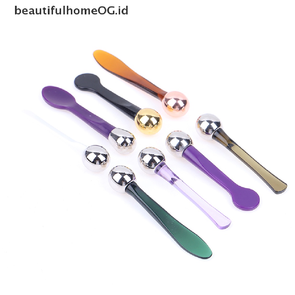 // Beauty// Sendok Masker Wajah Bahan Metal Anti Kerut Penghilang Kelelahan Mata Massage Stick Cream Tool **