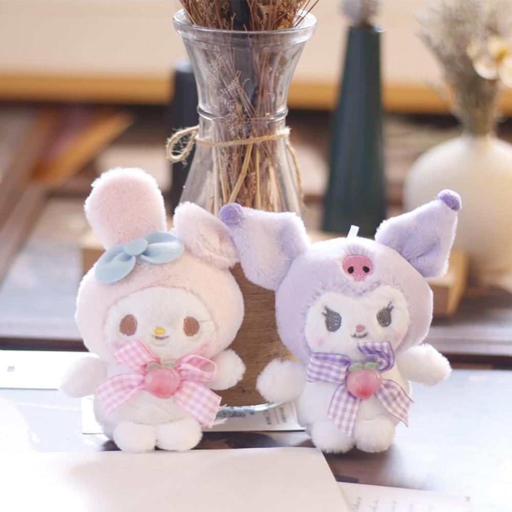 Timekey Kawaii Kartun Hewan Mainan Mewah Boneka Lembut Gambar Anime Mainan Mewah Gantungan Kunci Tas Dekorasi Liontin Untuk Anak Perempuan Teman Anak DGA1