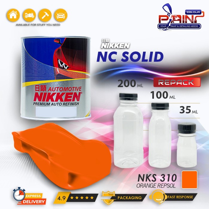 NIKKEN NC SOLID Colour ORANGE REPSOL 310 / Cat Duco Mobil Motor NC