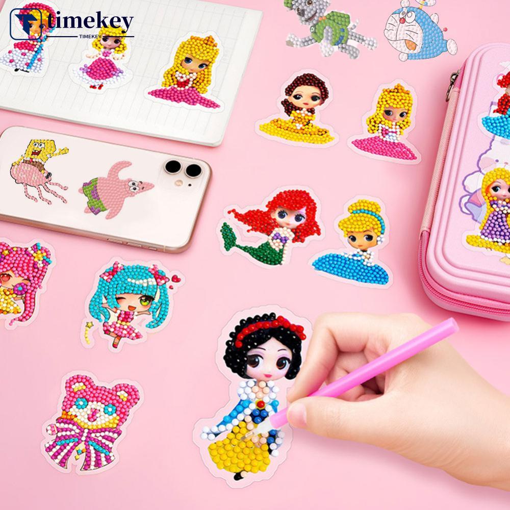 Timekey 5D Berlian Lukisan Stiker Kit Untuk Anak-Anak Kreatif DIY Seni Kerajinan Lukisan Dengan Berlian Cat Dengan Angka Untuk Anak Dewasa DGA1