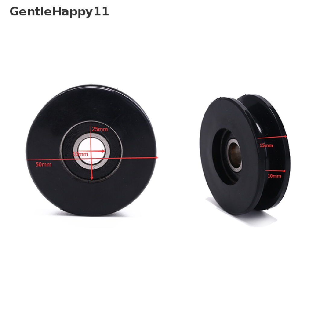 Gentlehappy 1pc 50mm Hitam Bantalan Pulley Roda Kabel Peralatan gym Part Wearproof gym kit  Id