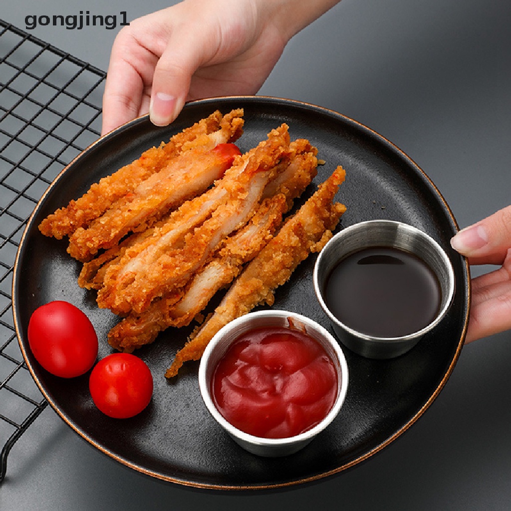 Ggg Stainless Steel Hot Pot Dipping Bowl Gelas Saus Kecil Wadah Saucer Bumbu ID