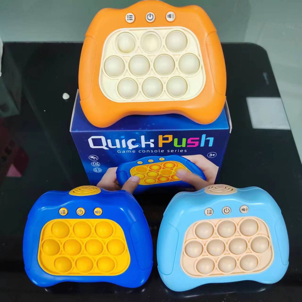 Quick Push Level Game Console Whack-a-Mole Anak Tekan Musik Dekompresi Whack-a-Mole Pioneer Game Console Mainan Anak Edukasi Grosir Pop It