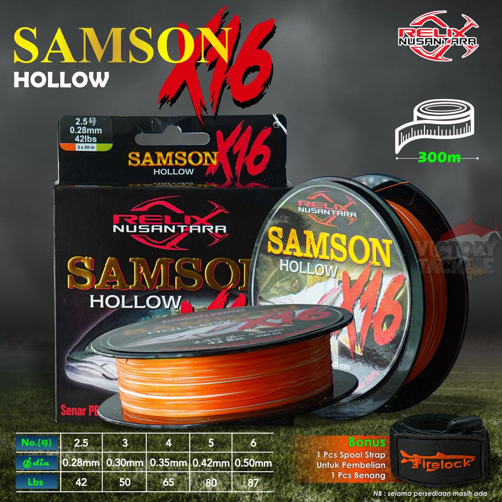 RELIX NUSANTARA SAMSON X12 | X16 MULTICOLOR 300 METER | 400 METER | SENAR PANCING | BENANG PE