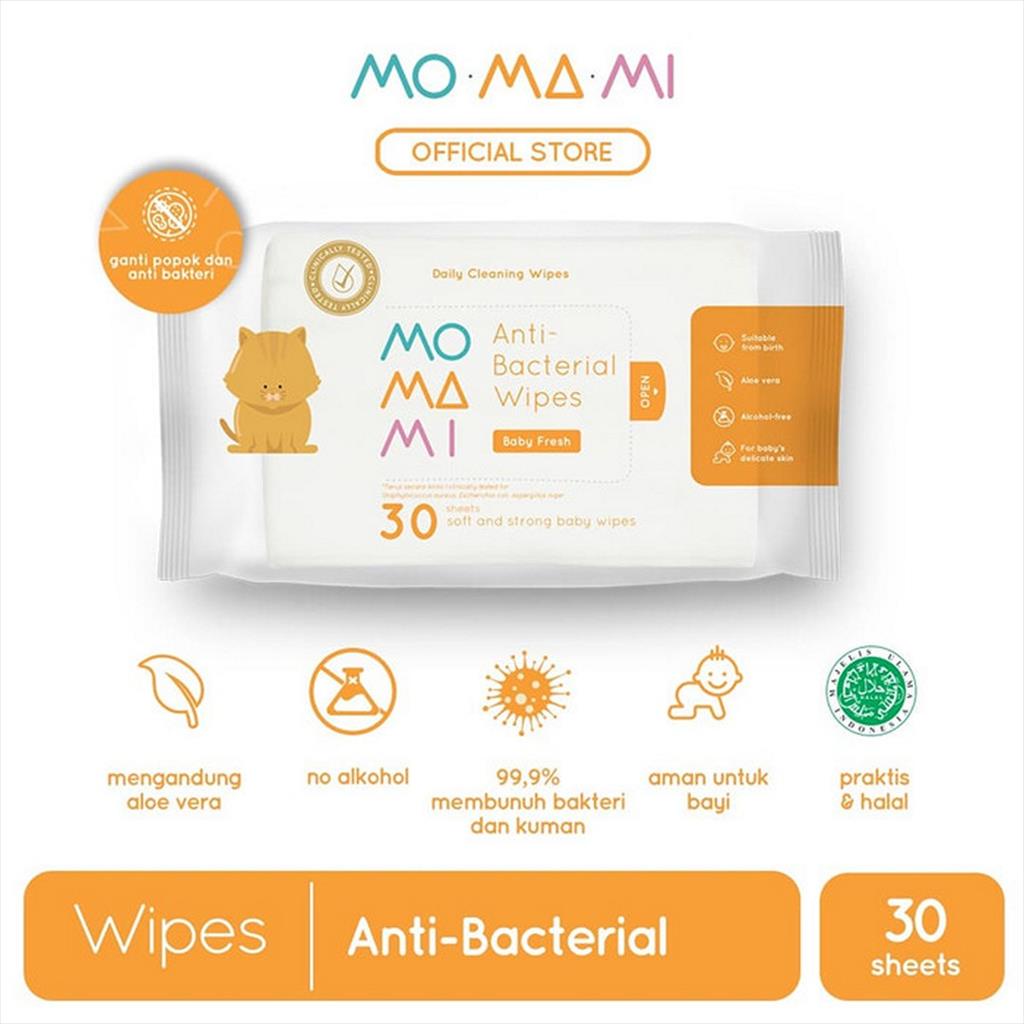 MoMaMi Anti bacterial Wipes Tisue Basah Bayi 121675 Antibacterial