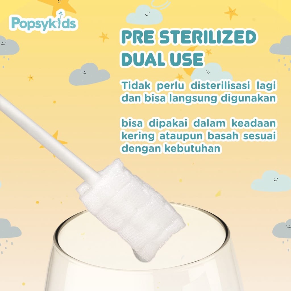 Pembersih Sikat Lidah Bayi Newborn / Sikat Lidah Gusi Bayi Popsy