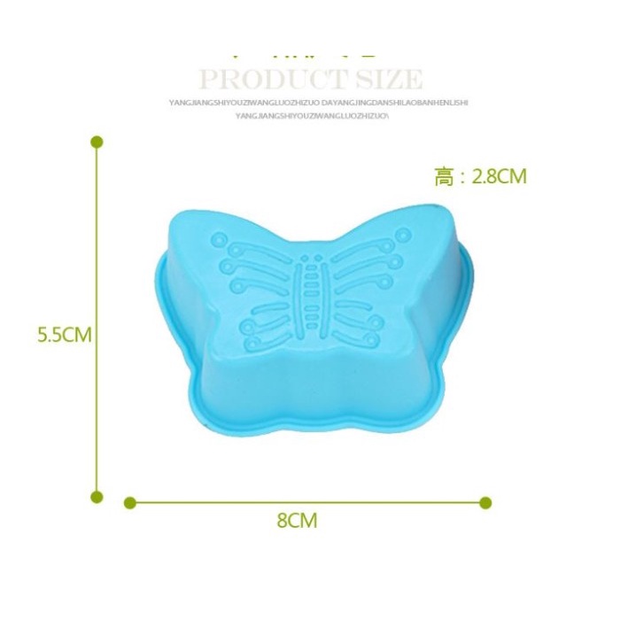 Cetakan Bento Silicone Kupu Kupu Baking Cups Muffin Cup Cake Mold Cetakan Puding Jelly Cokelat