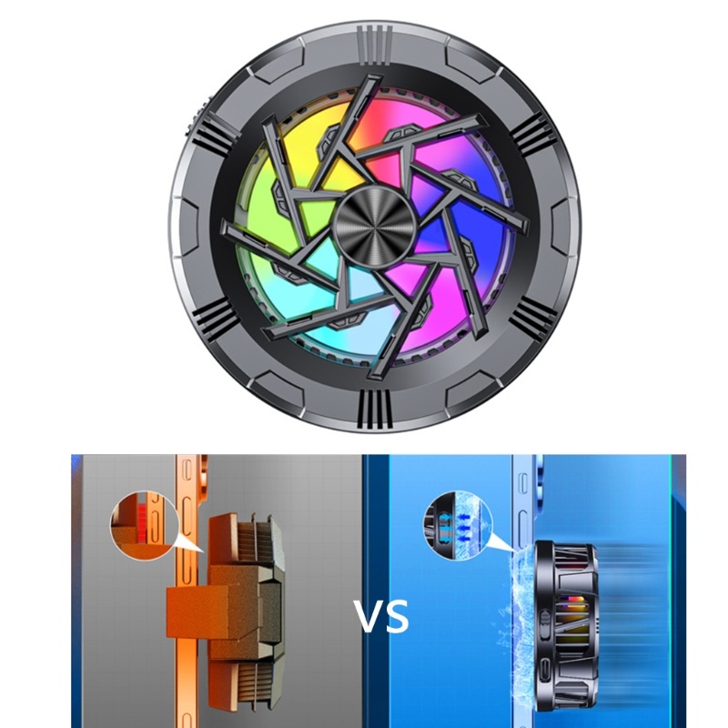 Bt Universal Cooler Fan Phone Tablet Cooling Fan Semikonduktor Sistem Pendingin Radiator Adsorpsi Magnetik Mute Heat Sink