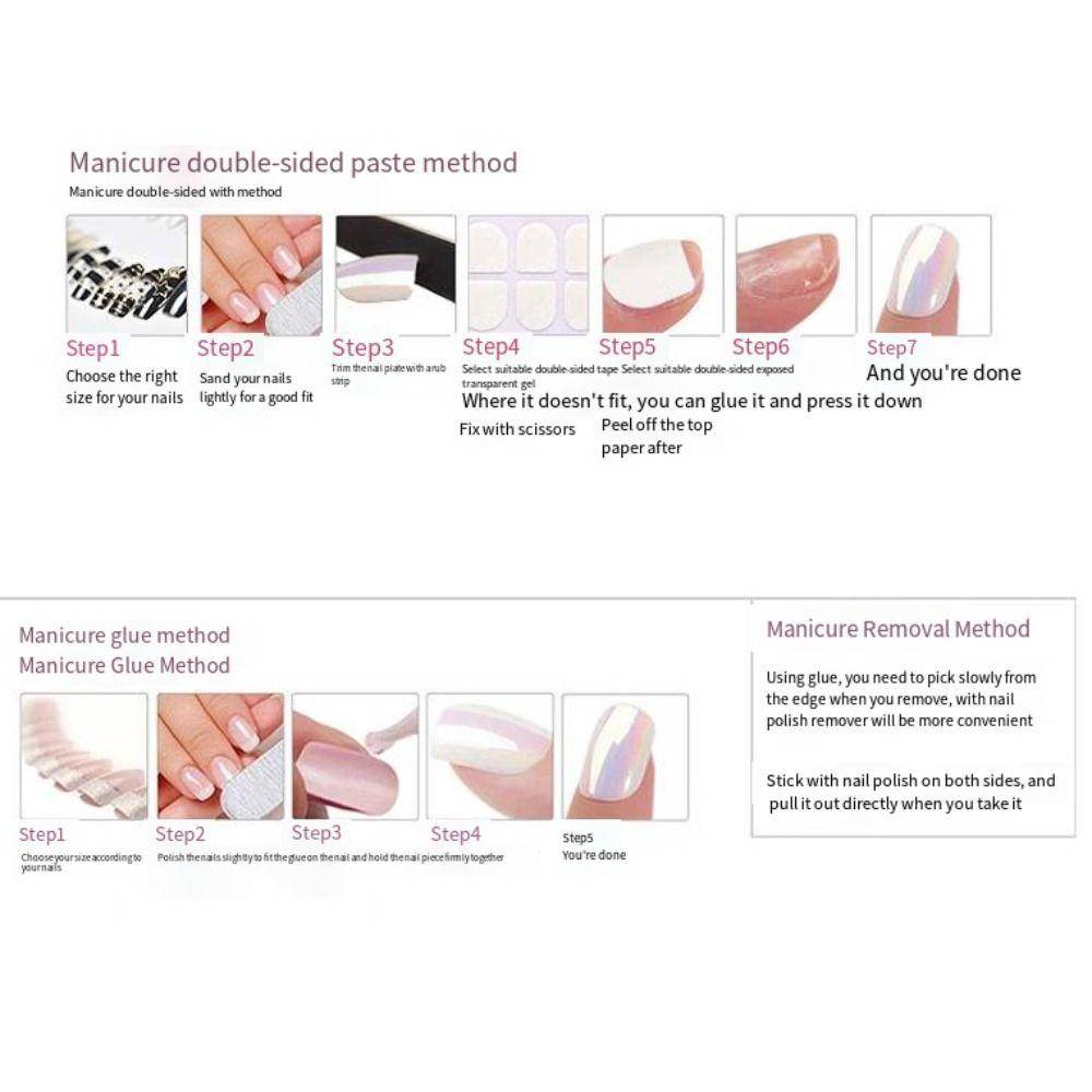 Mxbeauty Kuku Palsu Dilepas Dengan Lem Jelly Tempelan Kuku Kelinci Elegent Wearable Press On Nail Tips Penutup Penuh Nail Art Tips