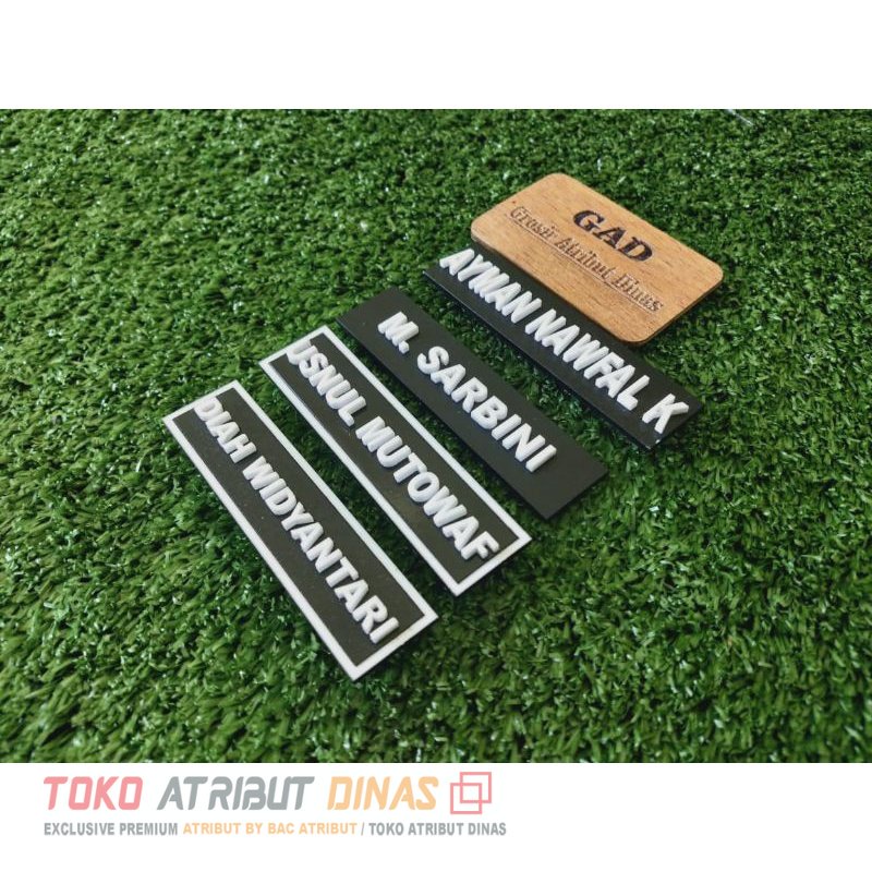 

Name Tag Text Timbul Papan Nama id Card exclusive