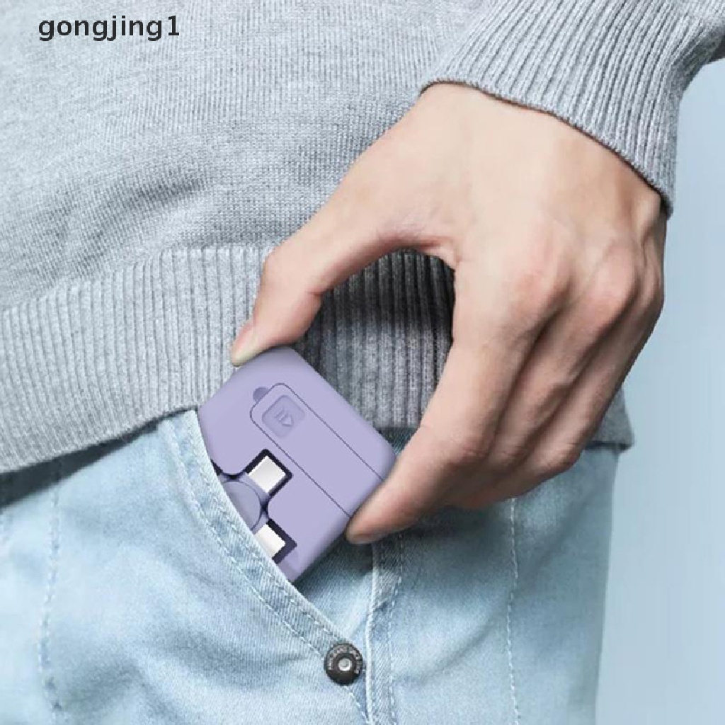 Ggg 3in1 Kabel Data Telepon Yang Dapat Ditarik Micro USB TYPE-C Fast Charging Cable ID