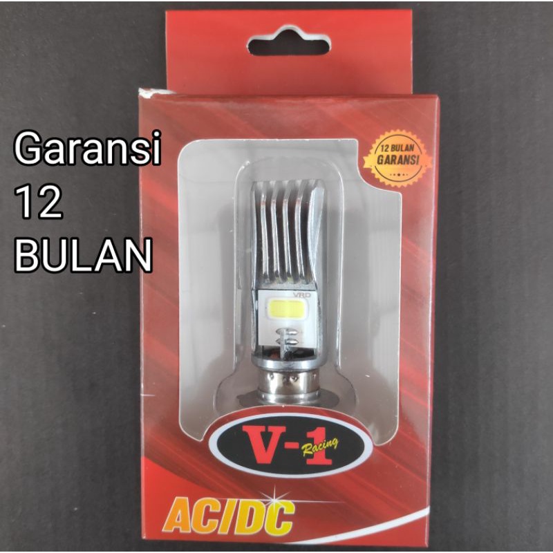 Lampu Depan motor LED V1 AC DC H6 dan H4 Motor bebek dan metic GARANSI 12BULAN