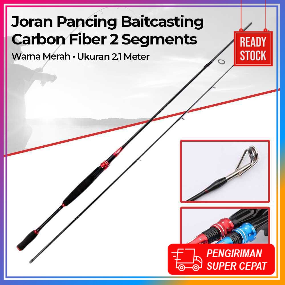 BISA COD Kabinwang Joran Pancing Baitcasting/Spinning Carbon Fiber 2 Segments - KB361 Toko Pancingan