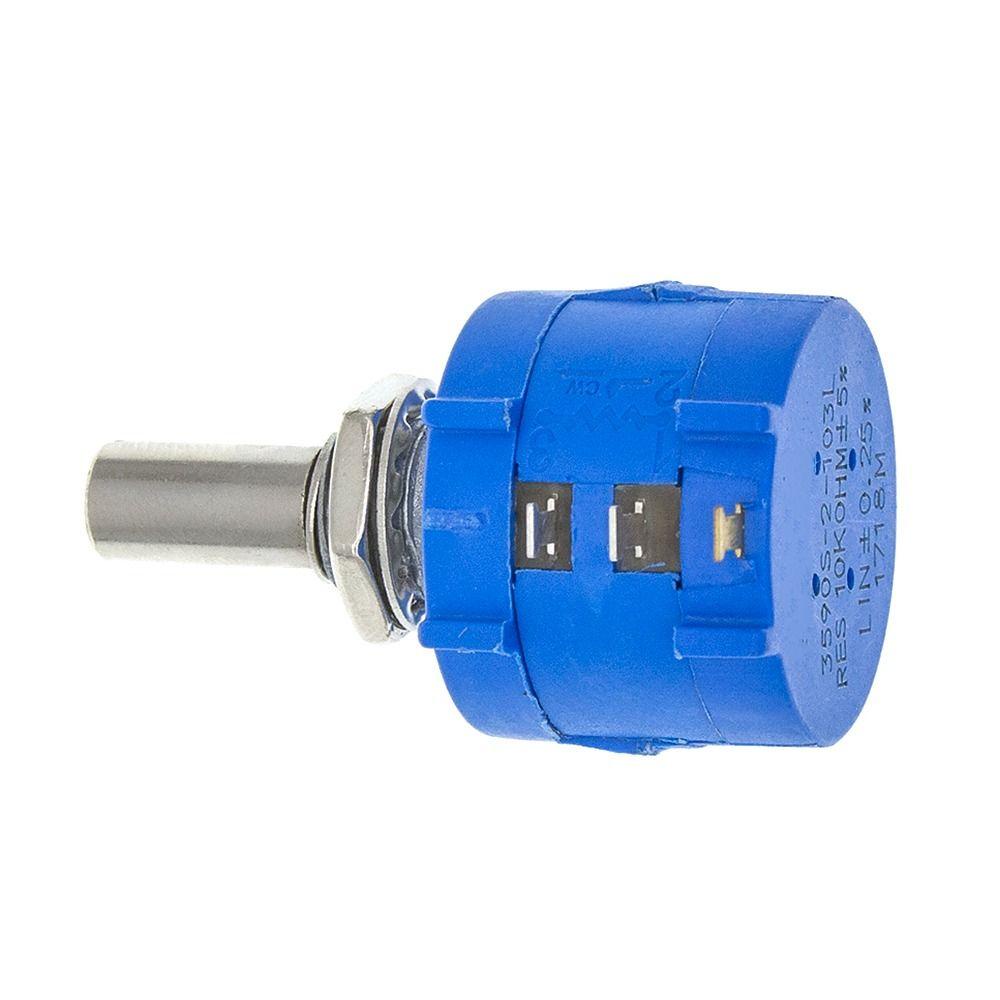 Populer 2pcs 3590S-2-103L Potensiometer Tahan Lama100 200 500 ohm 10ring Ketahanan Yang Dapat Disesuaikan