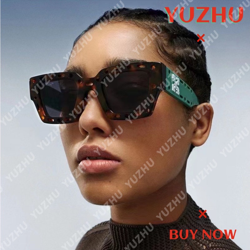 (YUZHU) Western Fashion Brand Sunglasses Untuk Wanita Square Kerawang Mempesona Kerai Kacamata Hitam Untuk Pria