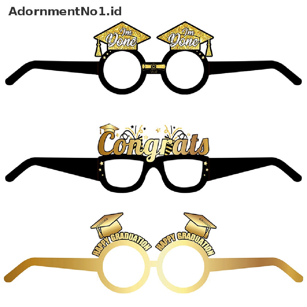 [AdornmentNo1] 6pcs Dekorasi Pesta Kacamata Dekorasi Wisuda Sma Hajatan [ID]