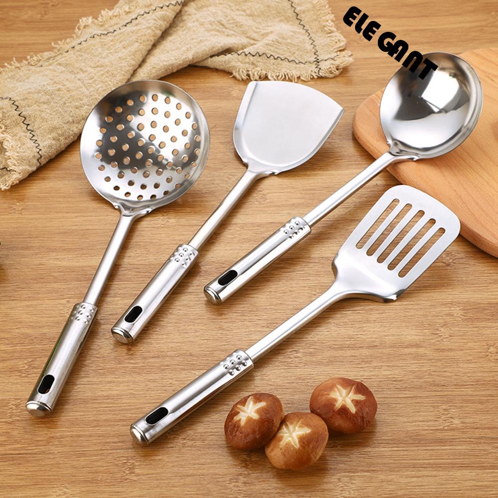 [Elegan] Spatula Untuk Peralatan Masak Dapur Peralatan Masak Stainless Steel Colander