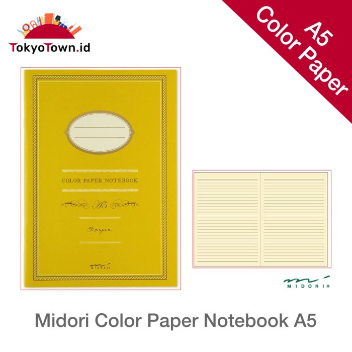 

TERLARIS Midori Color Paper Notebook A5 /BUKU TULIS SEKOLAH/BUKU TULIS SIDU/BUKU TULIS AESTHETIC