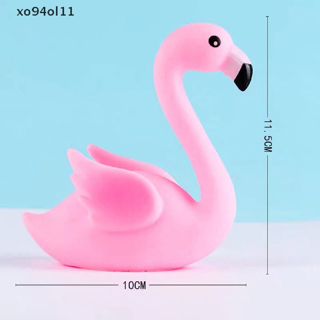 Xo 1pasang Flamingo Pink Hiasan Kue Cake Topper Dekorasi Pesta Ulang Tahun Pernikahan Dessert Hadiah Hari Ibu Hawaii Party Decor Ornament OL