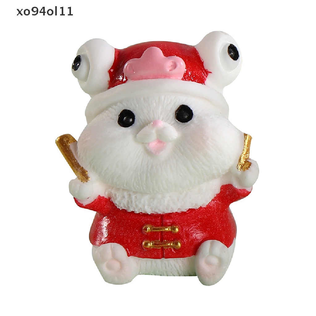 Xo 2023hiasan Kelinci Zodiak Kelinci Kecil Miniatur Kartun RabbitMicro Landscape Ornamen Untuk Dekorasi Rumah Animal New Year Room Decor OL