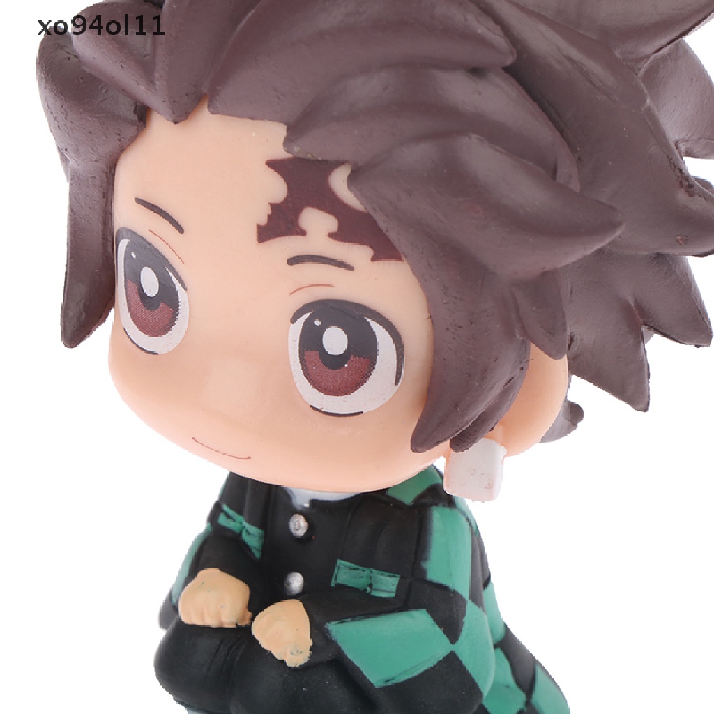 Xo Anime Demon Slayer Figure 7cm Kamado Tanjirou Kawaii Mainan Q Figural PVC Model OL