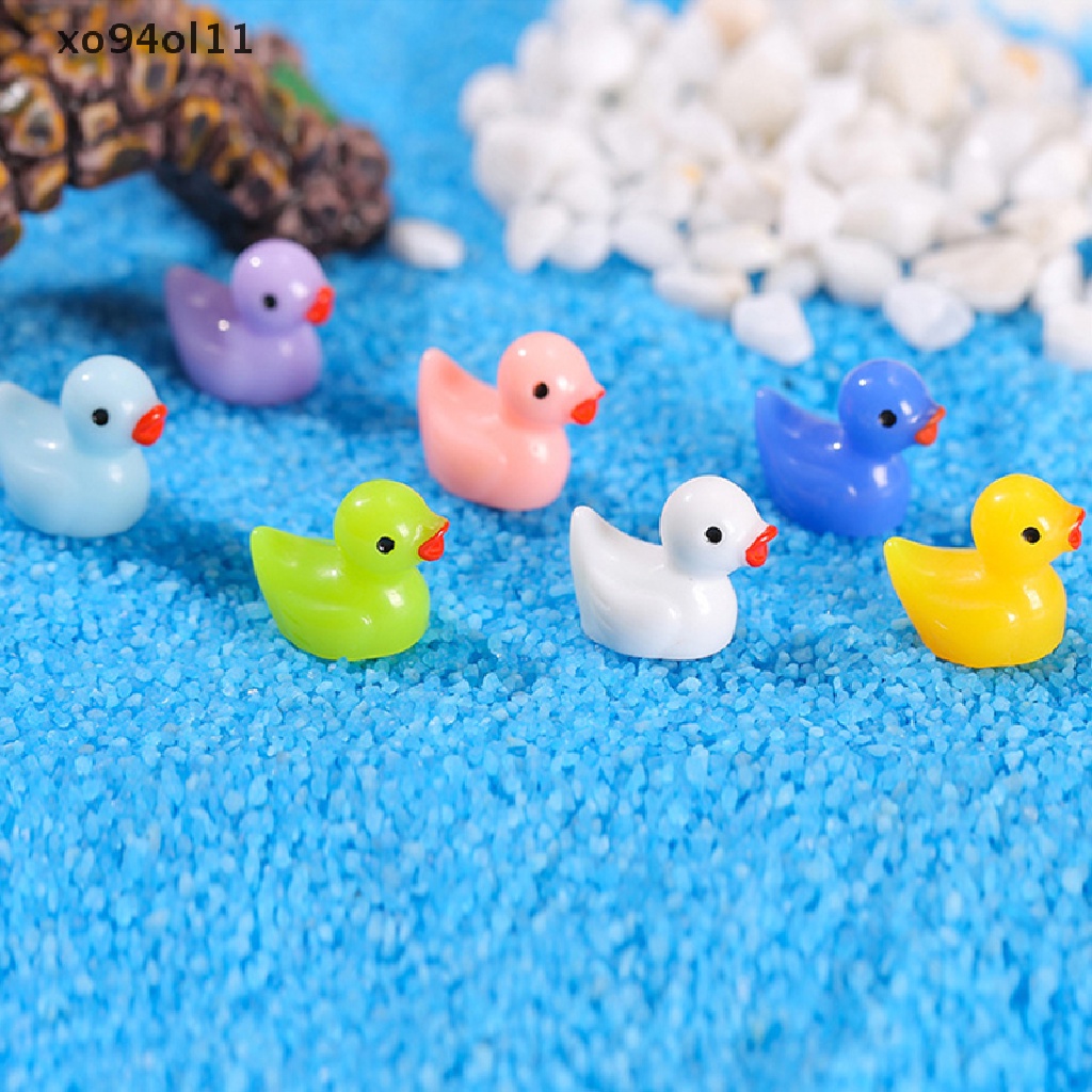 Xo 50PCS Lucu Mini Resin Bebek Kuning Ornamen Miniatur Angka Dekorasi Rumah Boneka OL