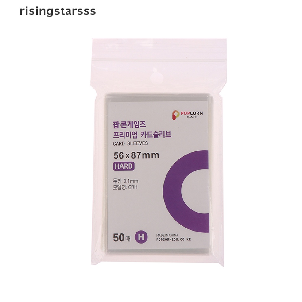 Rsid Span-new 50/100Pcs Popcorn Card Sleeves Clear Acid Free-No CPP Film Pelindung Non-Slip Jelly