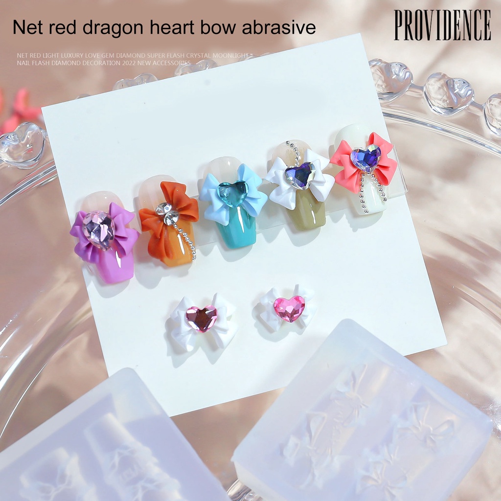 Providence Cetakan Kuku Sayap Malaikat Ikatan Simpul Desain Embossment Manicure Decor Silicone Nail Art Dekorasi Epoxy Resin Cetakan Kuku Salon Digunakan