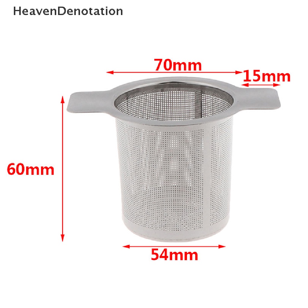 [HeavenDenotation] Stainless Steel Mesh Tea Infuser Metal Cup Strainer Penyaring Daun Longgar Tanpa Tutup  Hdv