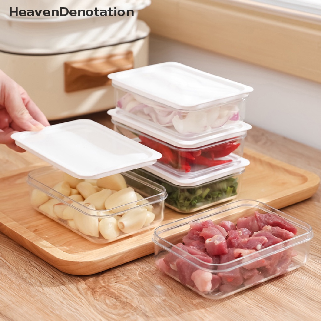 [HeavenDenotation] Kulkas Fresh-Keeping Box Lunch Box Tempat Penyimpanan Makanan Buah Daging Organizer HDV