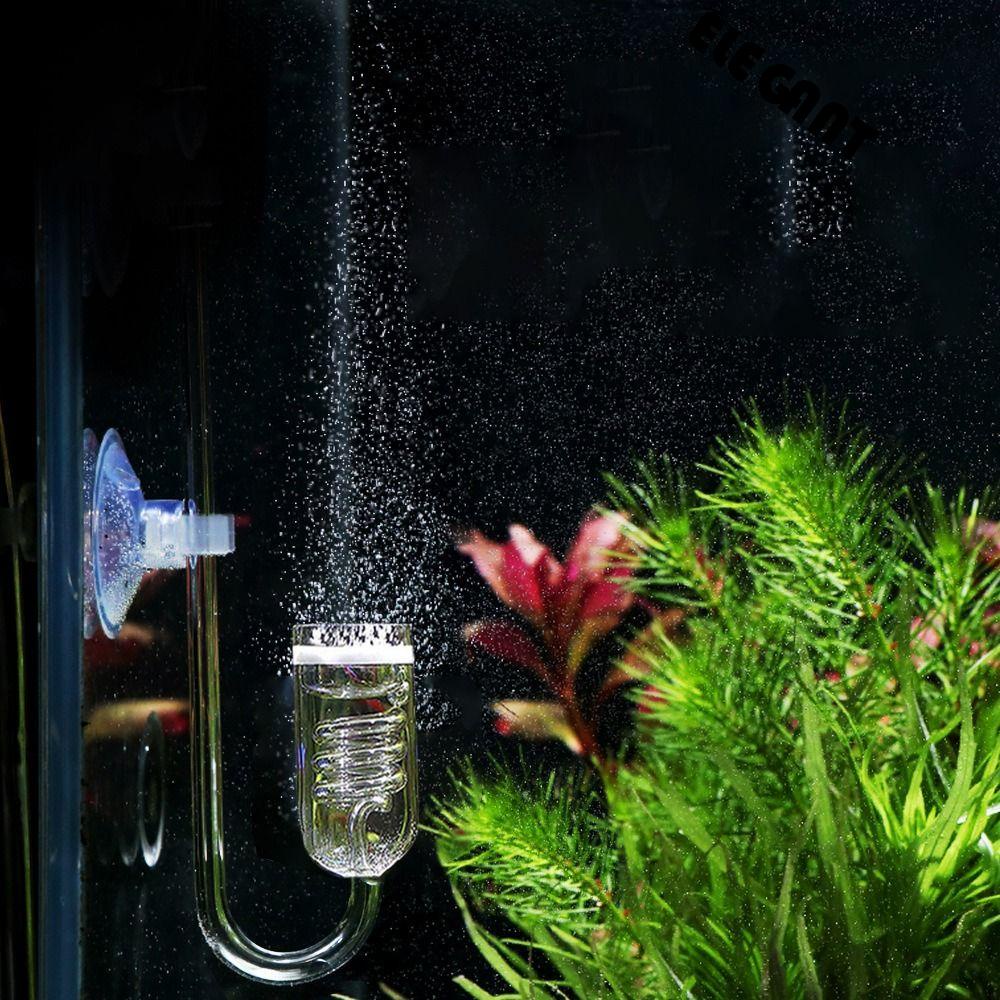 [Elegan] Aerator Pompa Kaca2023Dengan Suction Cup Klip Aquarium Rumah Tangga Reaktor Dioksida
