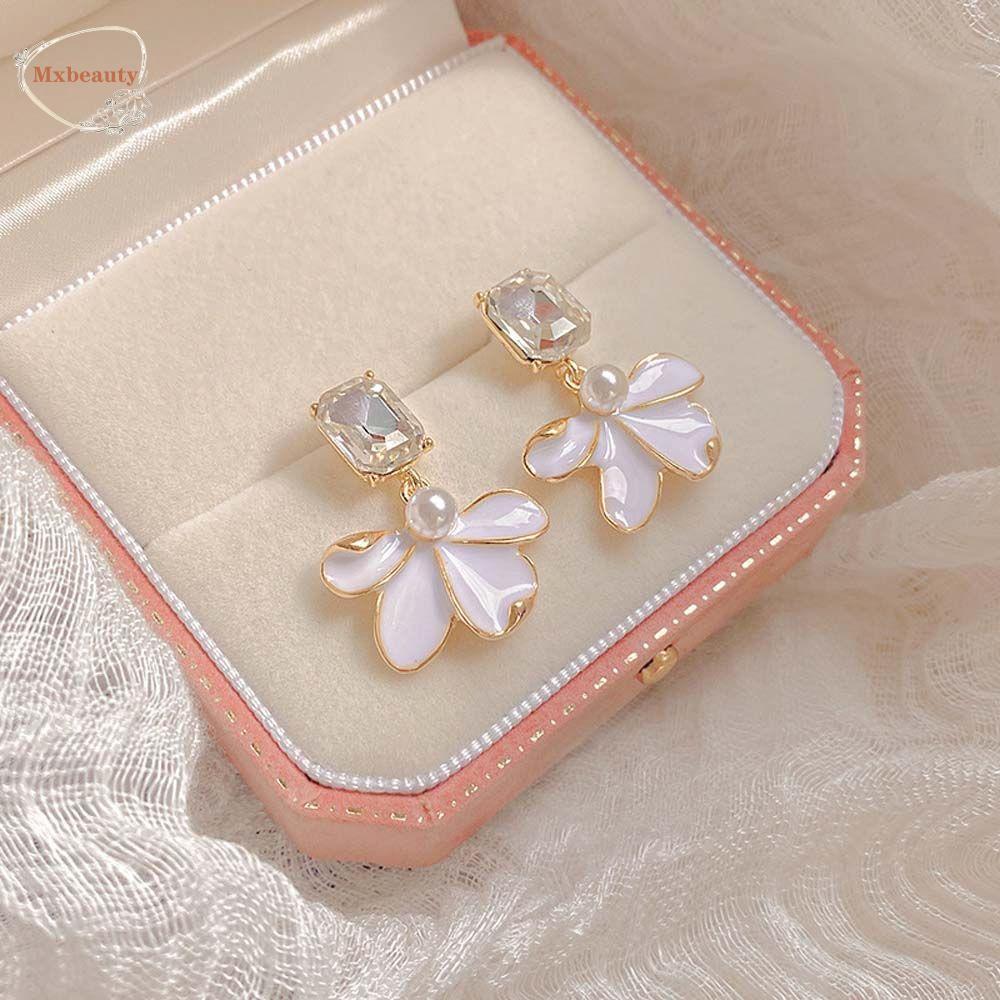 Mxbeauty Anting Tusuk Wanita Geometris Simple Trendy Untuk Anak Perempuan Sweet Alloy Ear Studs