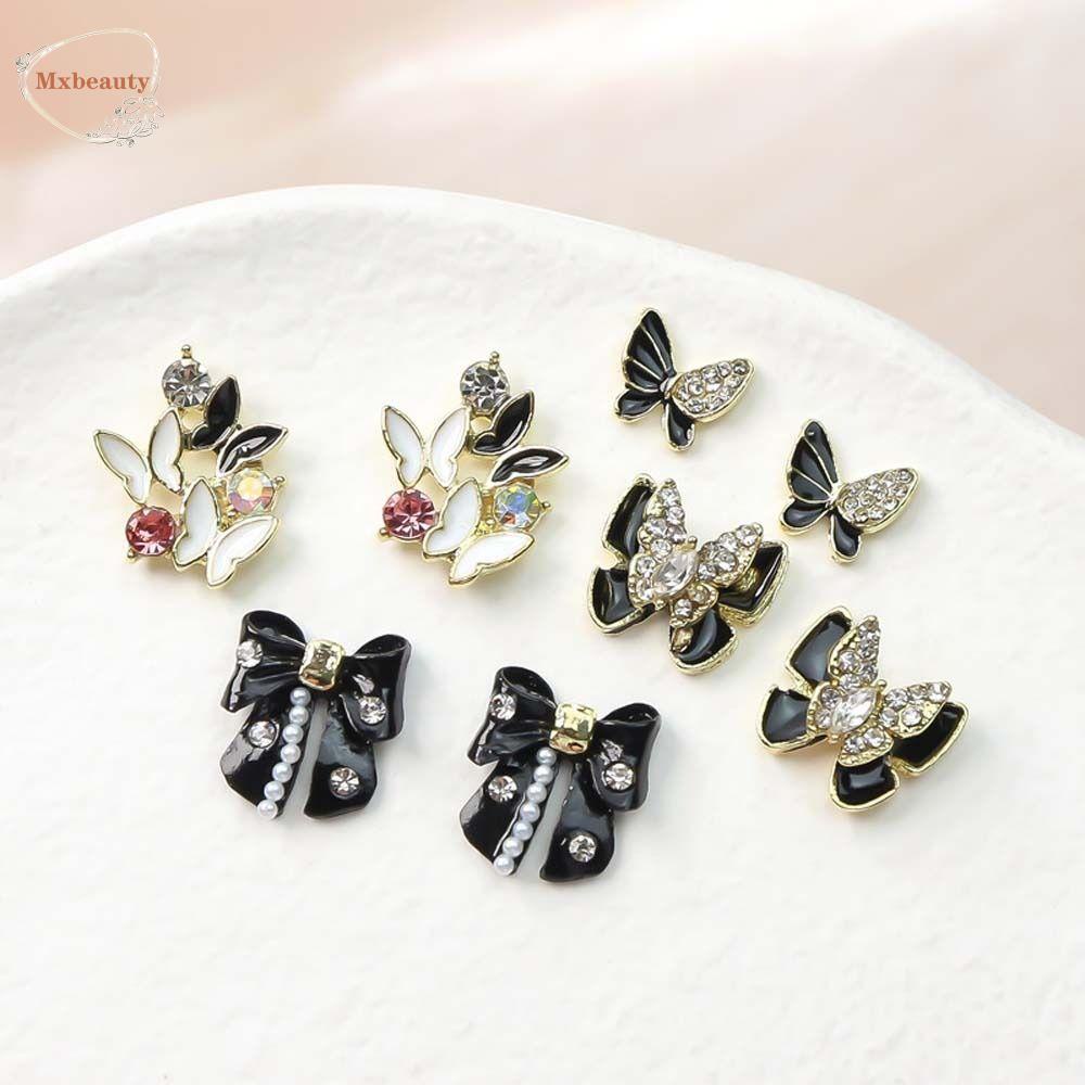 Mxbeauty Hiasan Kuku Kupu-Kupu Pesona Kuku Manis Manikur Aksesoris Nail Art Jepang 3D Nail Drills