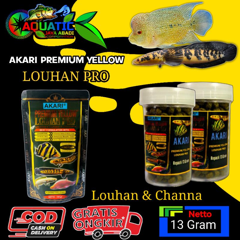 Pelet Ikan AKARI Premium Blue Red Yellow Maxi Cichlid