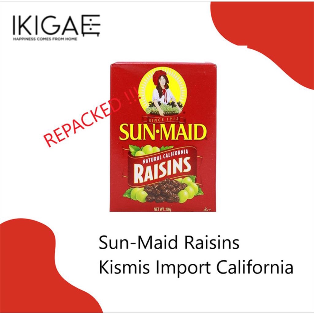 SUN MAID RAISINS / KISMIS IMPORT CALIFORNIA PREMIUM 1 KG