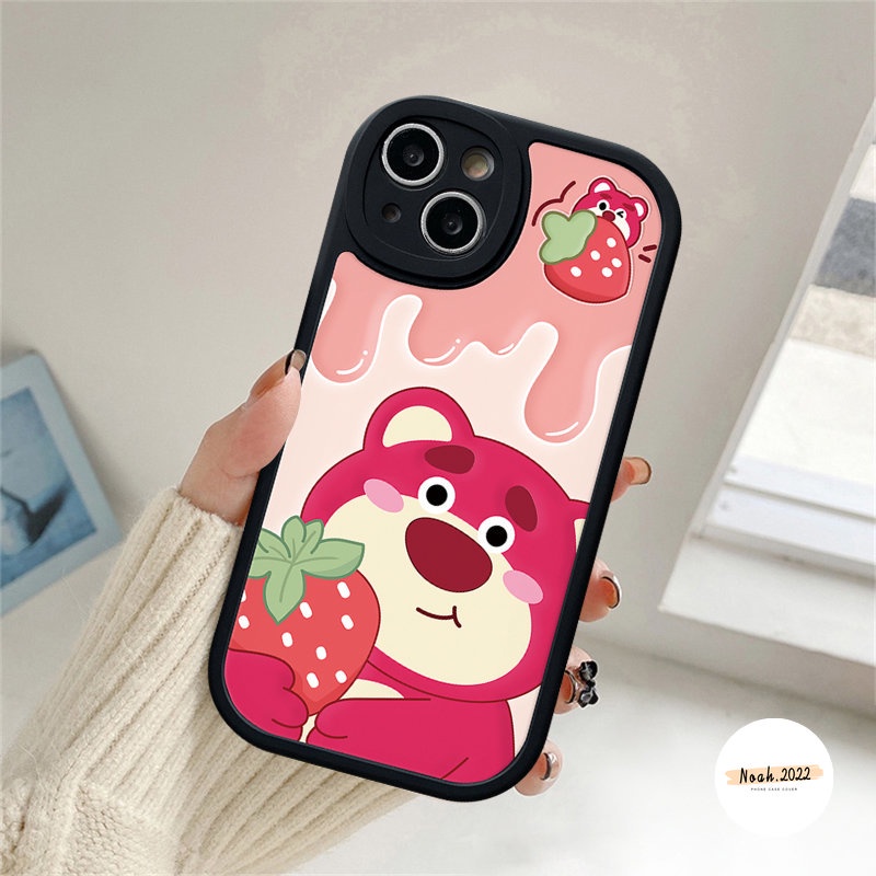 Fashion Cartoon Strawberry Bear Lotso Couple Casing For Infinix Smart 6 5 Hot 10s 11s 10T Hot 10 9 11 Play Infinix Note 8 Hot 10 Lite Cute Winnie The Pooh Soft Tpu Shockporoof Case