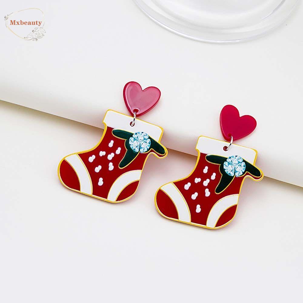 Mxbeauty Anting Natal Pesta Lonceng Kreatif Perhiasan Aksesoris Pohon Natal Drop Earrings Christmas Ear Hook