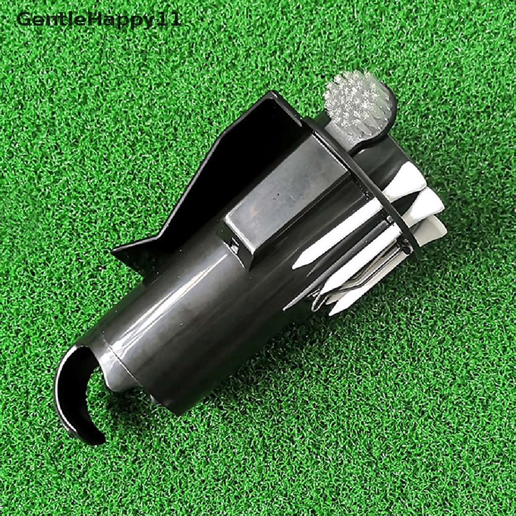 Gentlehappy Golf Ball Tee Holder Caddy Jepit Golf Dengan Brush Three Golf Tee Fitgs id