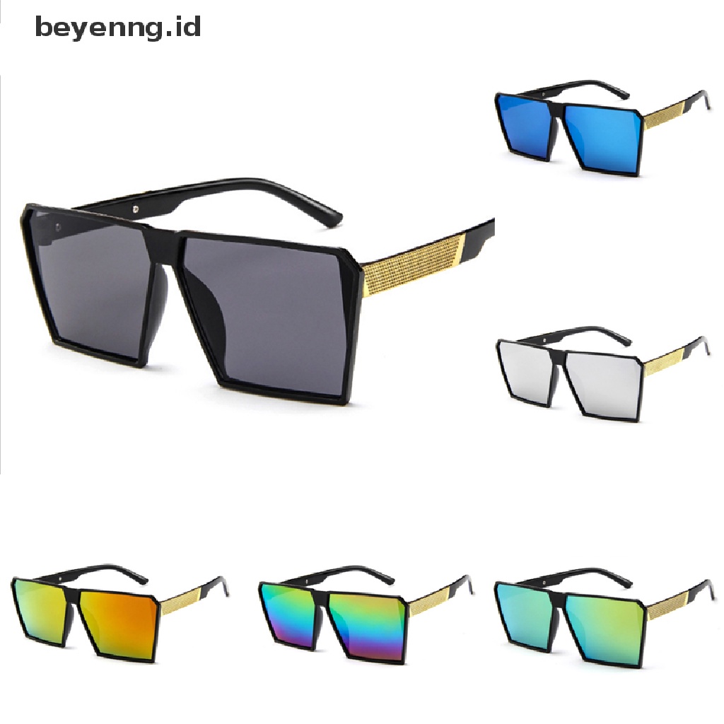 Beyen Baru Hot Wanita Oversized Kacamata Hitam Pria Fashion Retro Square Sunglasses  Id