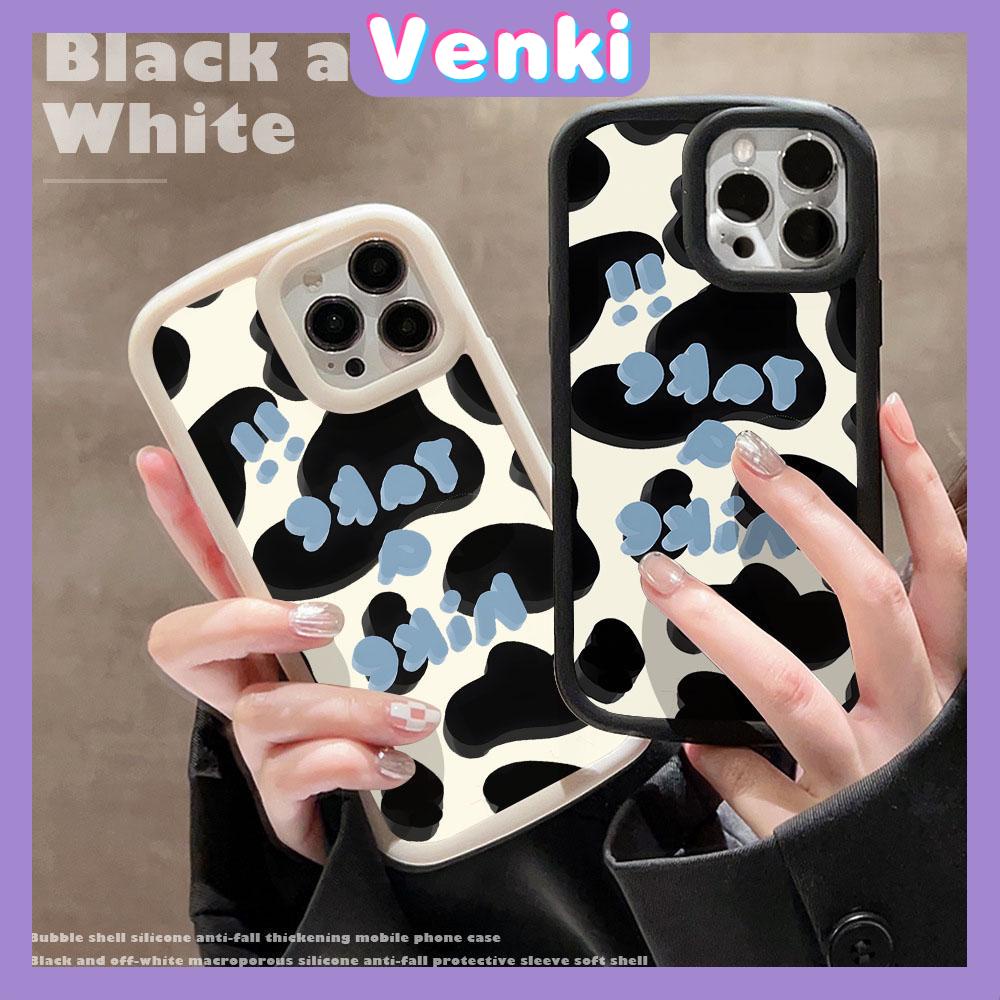 Case fo iPhone 11 Pro Max TPU Soft Case Frosted Bubble Case Black and White Cow Print Camera Protection Shockproof For iPhone 14 13 12 11 Plus Pro Max 7 Plus X XR