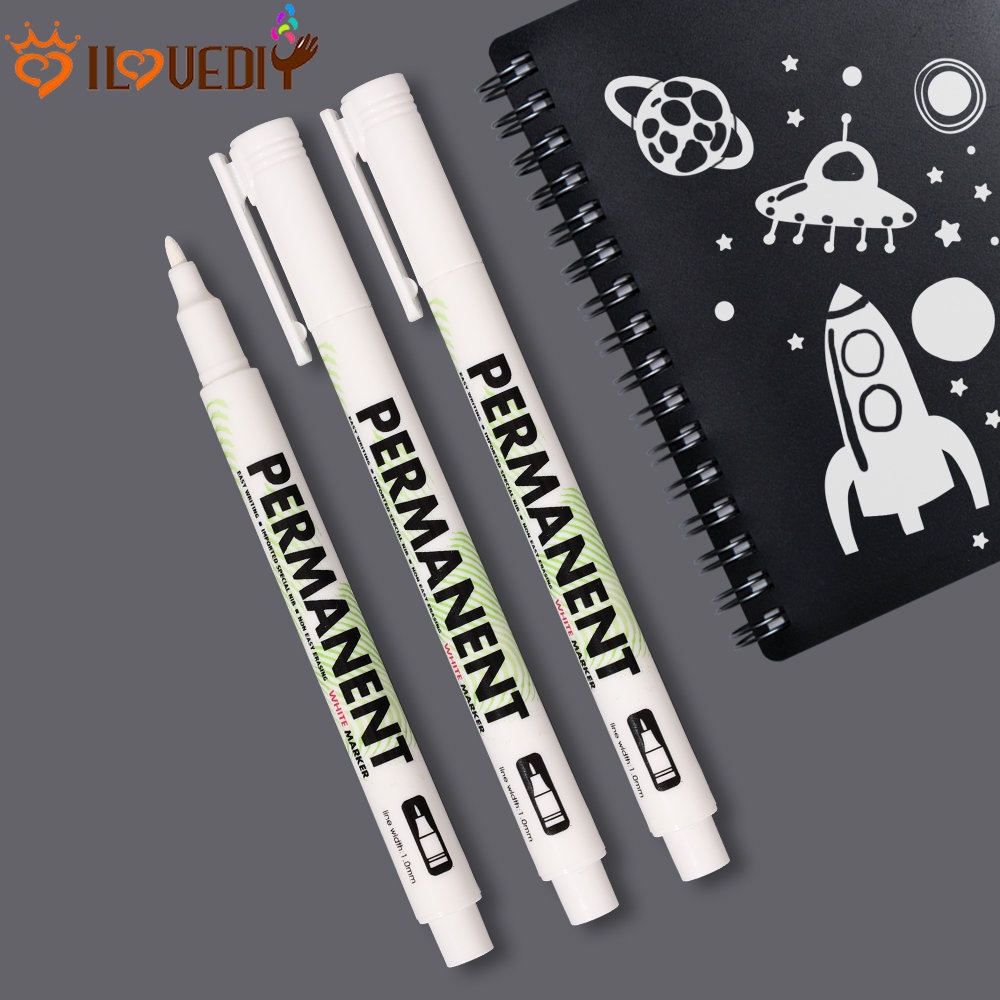 [Unggulan] 1.0/1.5/2.0/2.8mm Marking Gel Pen DIY Graffiti Sketching Marker Notebook Ban Tapak Berminyak Pena Spidol Putih Cepat Kering Tahan Air Alat Lukisan Permanen