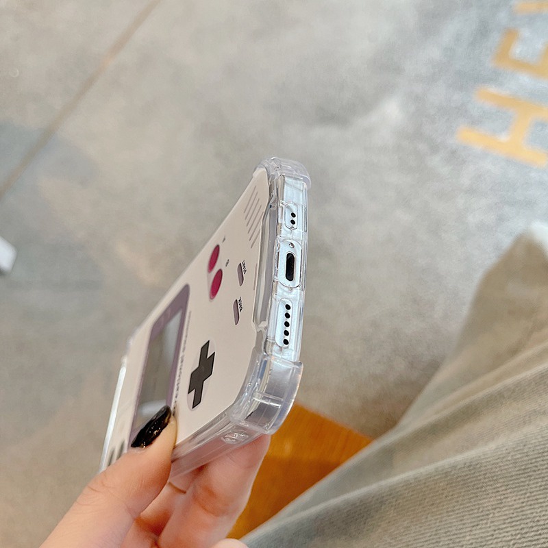 【Anti Fall Mirror】Pretty Silver Makeup Silicone Soft Case Iphone 6S 7 8 Plus X XR XS Max IPhone 11 12 13 14 Pro Max 14 Plus 7+ 8+ 12 13 mini for Women Girl Retro game console