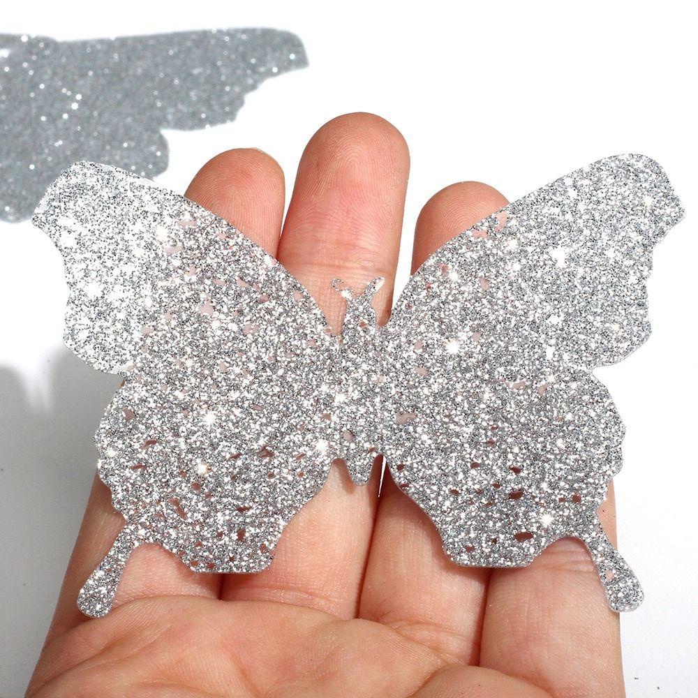 Populer 48PCS Stiker Kupu-Kupu 3D Ukuran Campur Nikmat Festival Pernikahan Dekorasi Rumah