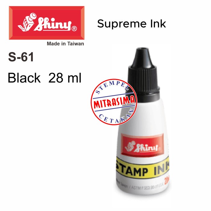 

Shiny S-61 ( Tinta standar warna Hitam S 61 tipe S61 )