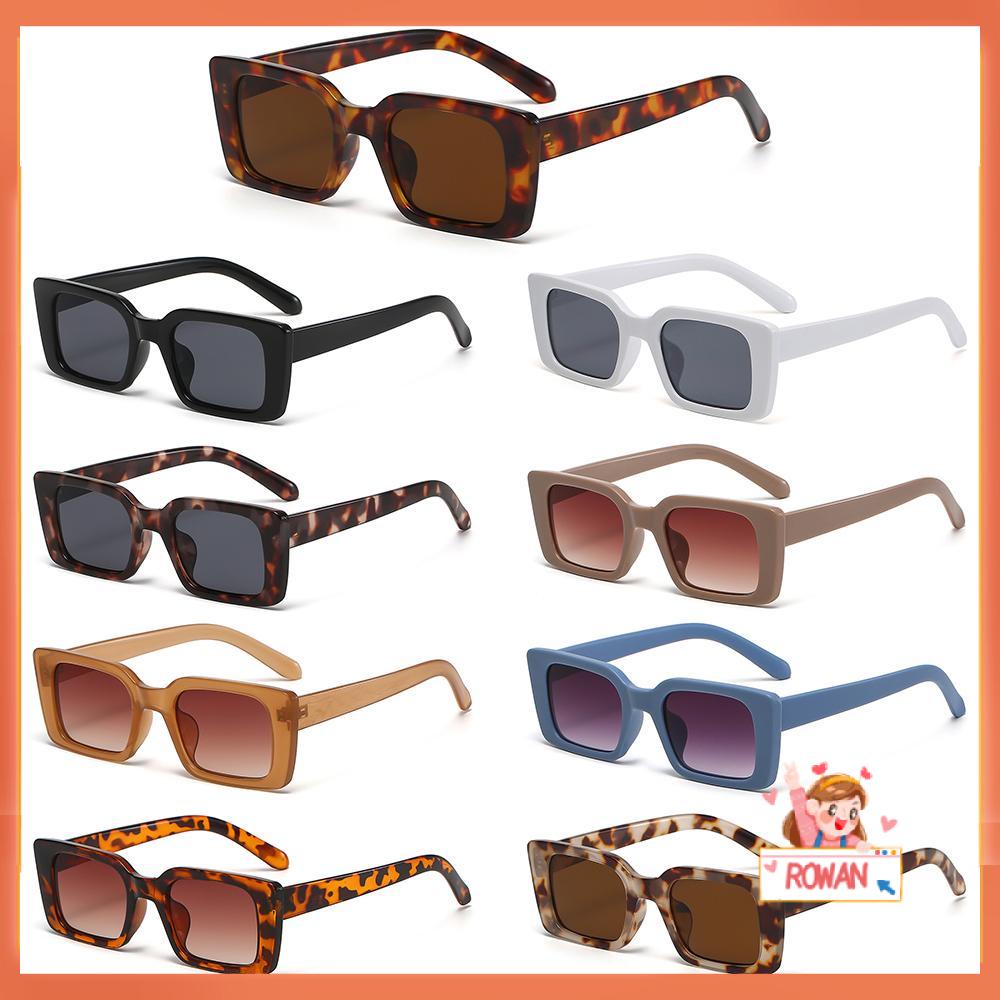 R-flower Square Sunglasses Vintage Gradient Bingkai Kecil Shades