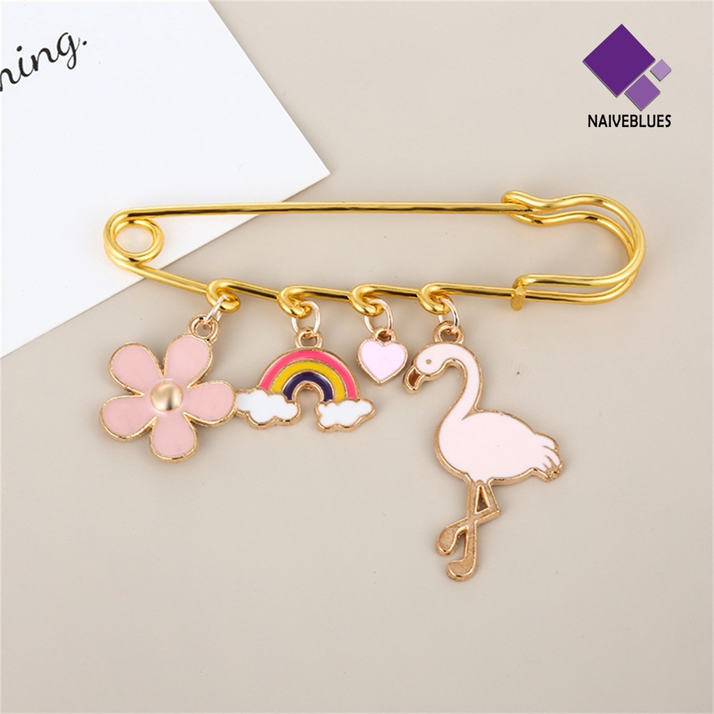 &lt; Naiveblues &gt; Pin Bros Bentuk Kreatif Bahan Alloy Tahan Karat Pin Pakaian Perhiasan Bros Rumah